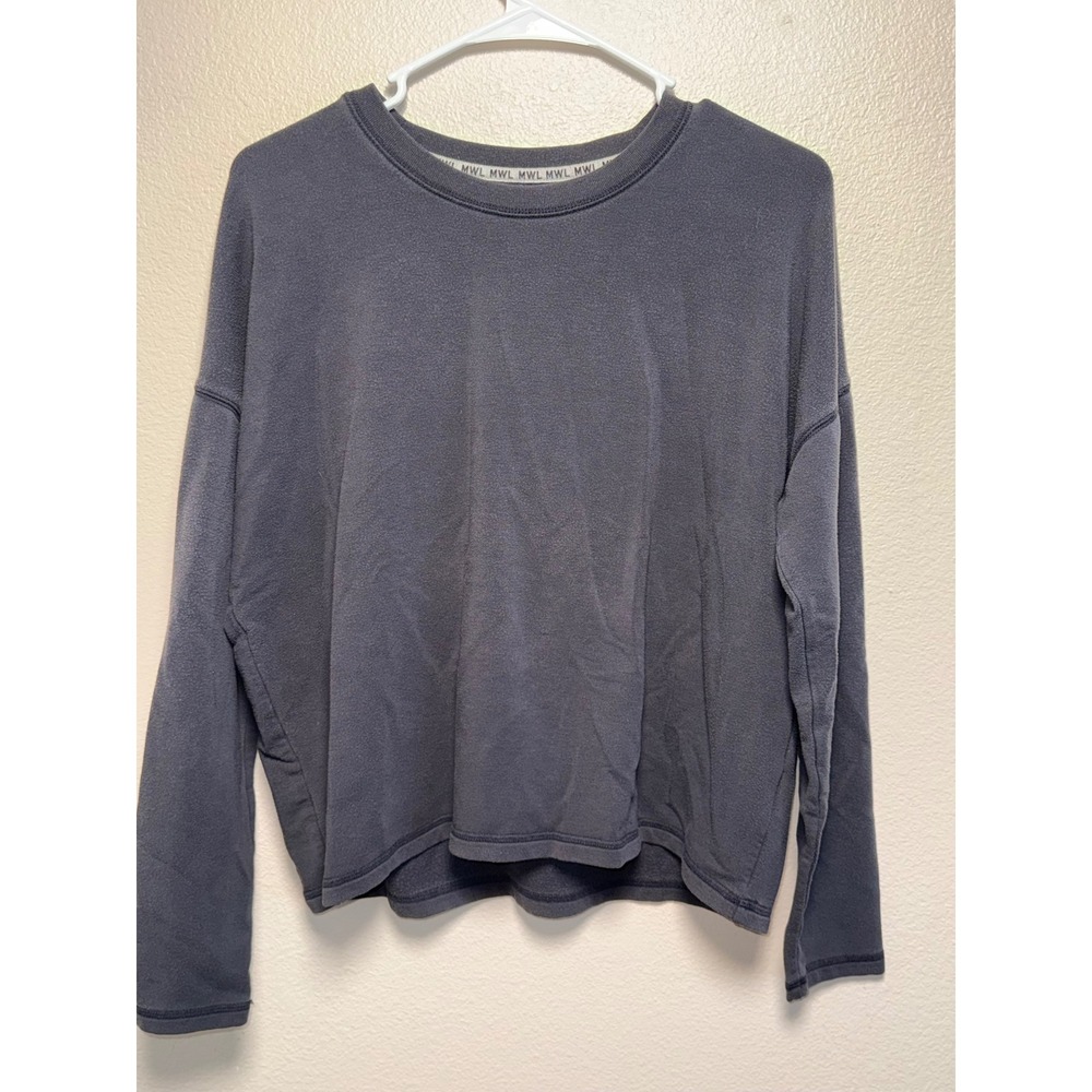 Madewell MWL Charcoal Gray Modal Blend Relaxed Sweatshirt Crewneck Pullover Sm